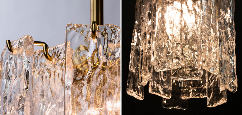 Подвесной светильник Iceberg Glass с Рельефным стеклом  - фото №1