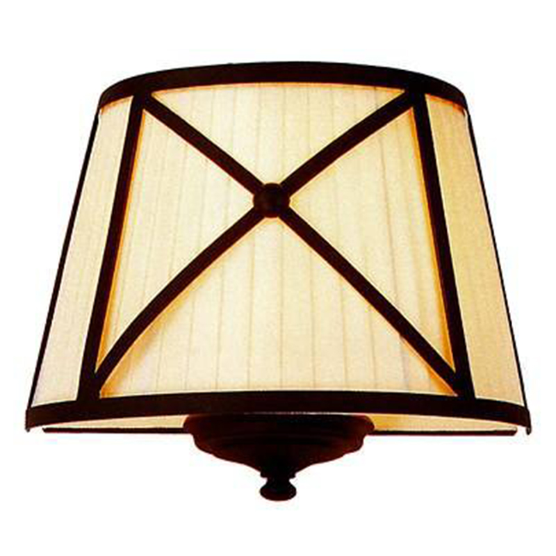 Бра Provence Lampshade Light Brown Wall Lamp Коричневый Бежевый в Ульяновске | Loft Concept 