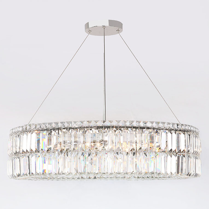 Люстра Darleen Crystal Nickel Chandelier 17 Никель Прозрачный (Transparent) в Ульяновске | Loft Concept 