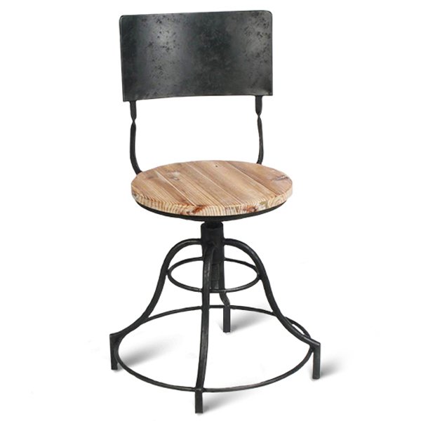 Барный стул Industrial Barstool Vintage Black Винтажный черный Коричневый в Ульяновске | Loft Concept 