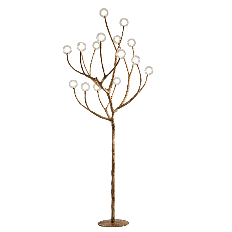 Торшер Tree branch Floor lamp Коричневый Белый в Ульяновске | Loft Concept 