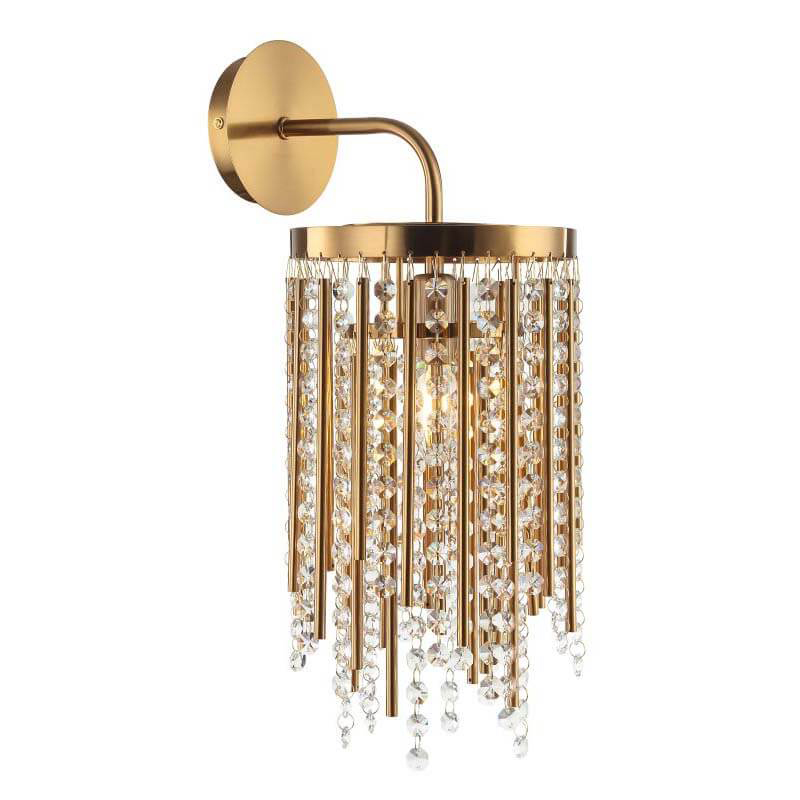 Бра Crystal Wind Chimes Bronze Wall Lamp Бронза Прозрачный в Ульяновске | Loft Concept 