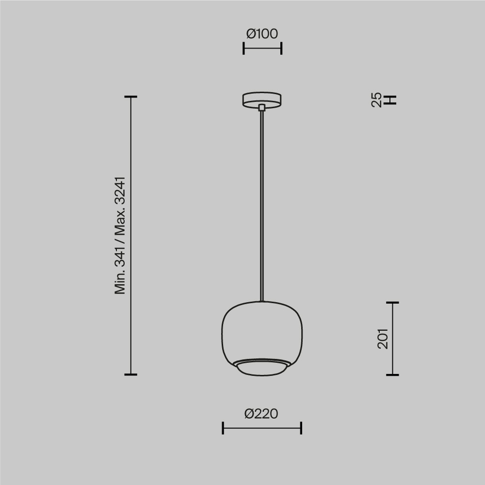 Подвесной светильник Brio Черный 3000К 12Вт в Ульяновске