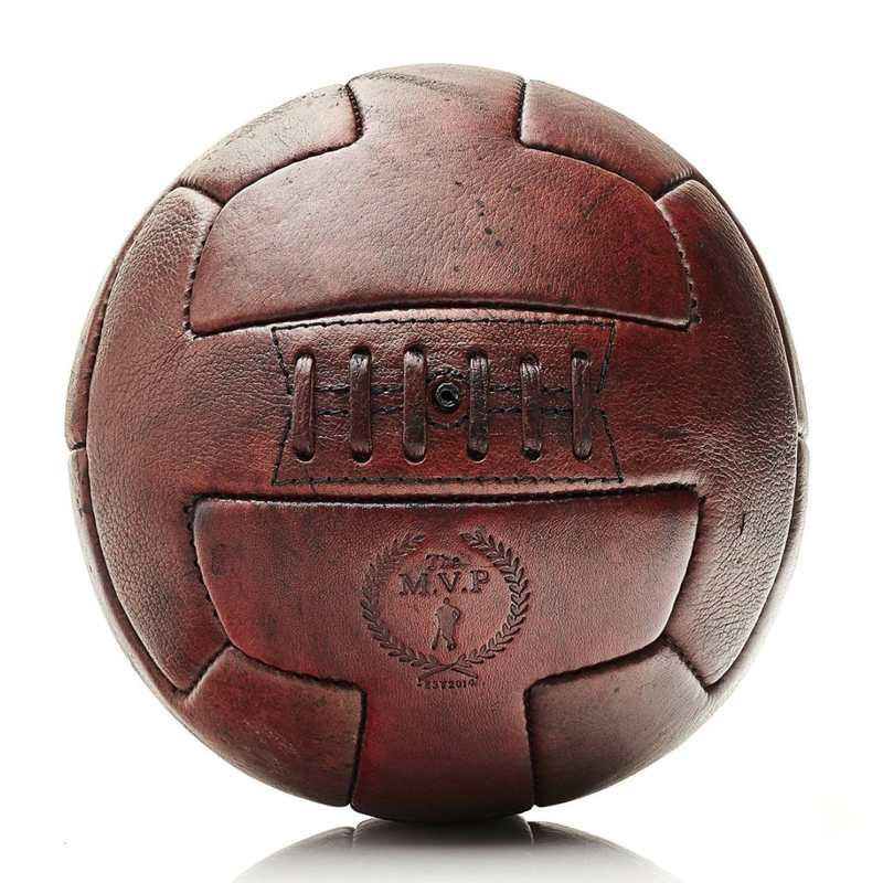 Футбольный Мяч из коричневой Кожи RETRO HERITAGE BROWN LEATHER T SOCCER BALL Коричневый винтаж в Ульяновске | Loft Concept 