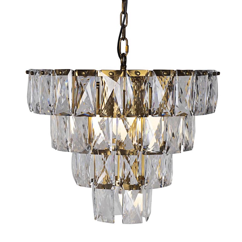 Люстра Tiers Crystal Light Chandelier brass 7 Латунь в Ульяновске | Loft Concept 