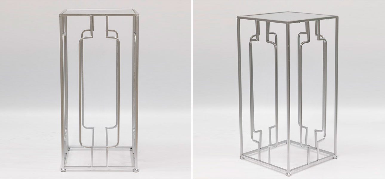 Столик высокий с серебряной основой Edison - фото №1