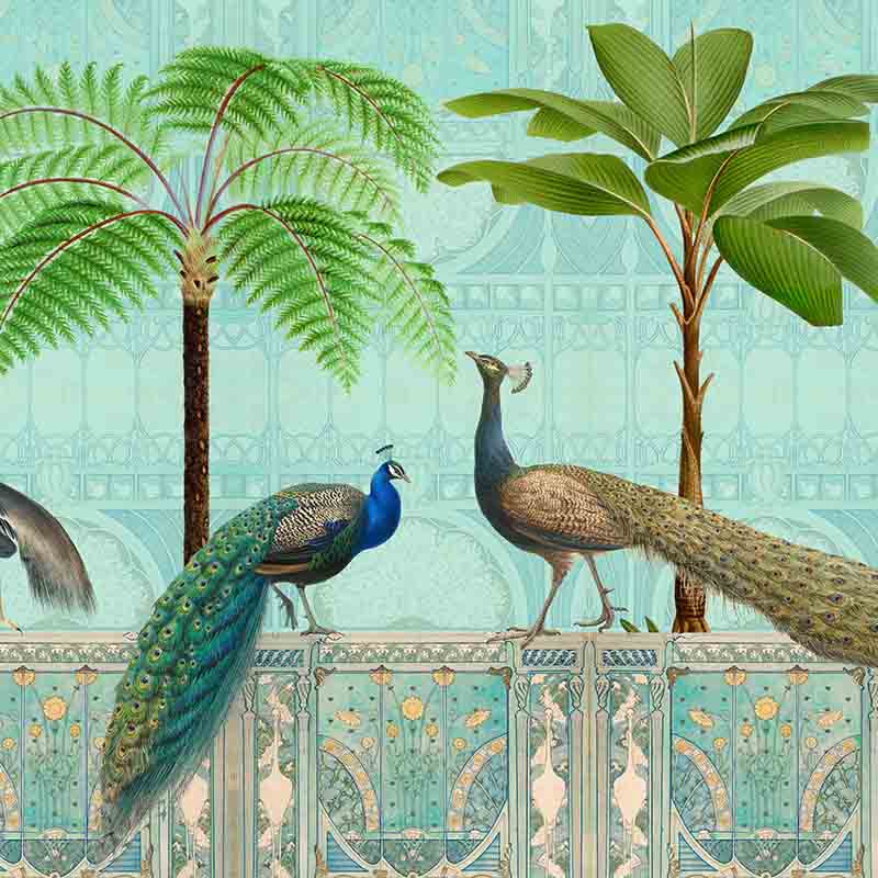 Обои ручная роспись Chinoiserie Palace Of Birds Tropical  в Ульяновске | Loft Concept 