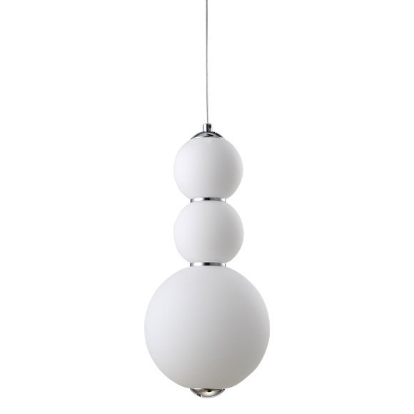 Люстра PEARLS Suspension Pendant Lamp D Белый Хром в Ульяновске | Loft Concept 