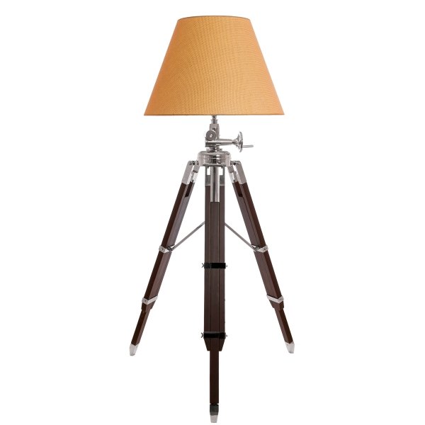 Напольная лампа Tripod Floor Lamp Бежево-серый Коричневый в Ульяновске | Loft Concept 