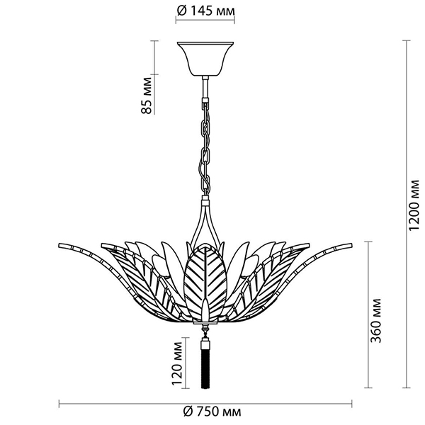 Люстра Glass Petals Chandelier 75 в Ульяновске