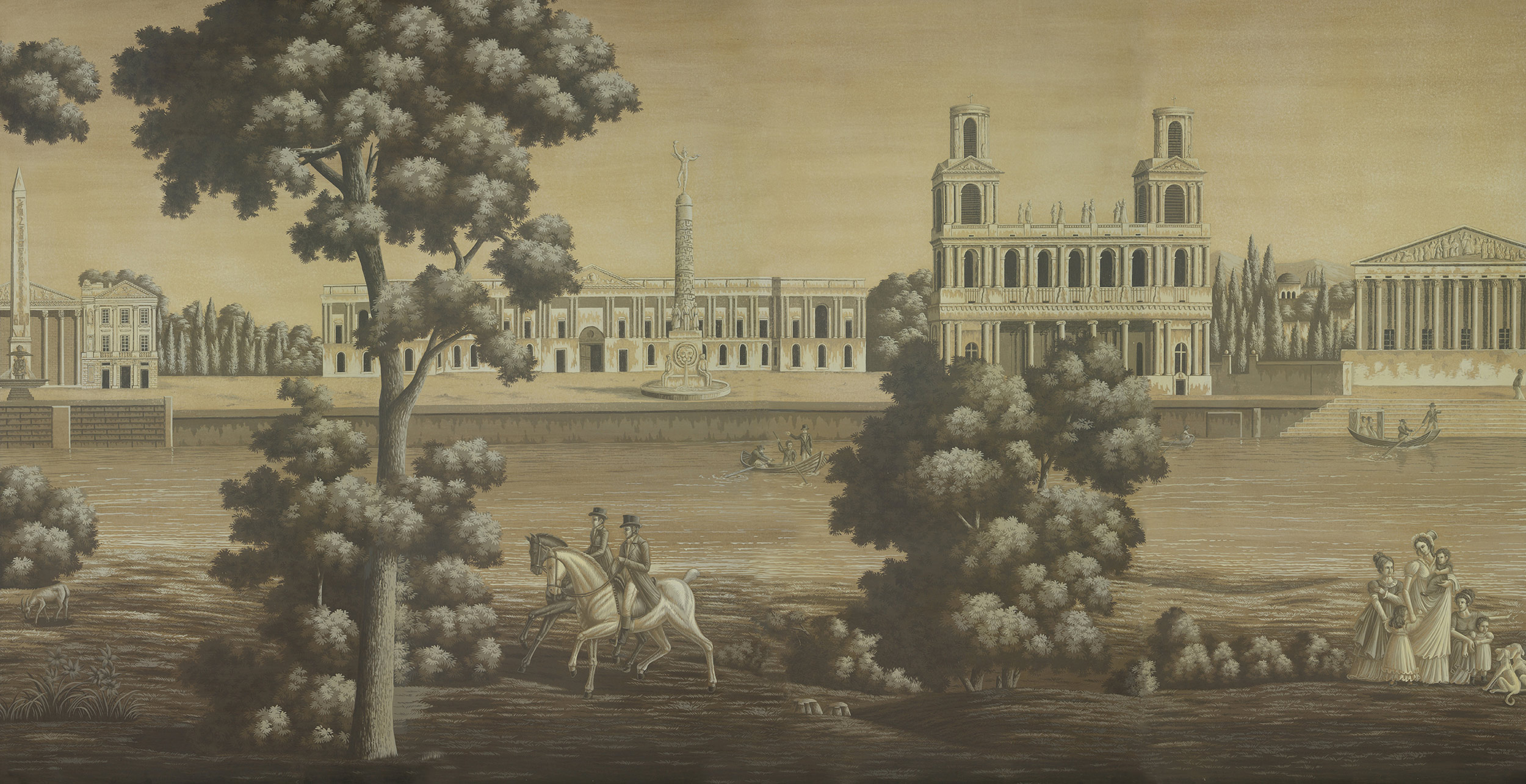 Обои ручная роспись Monuments of Paris Eau Forte on antique scenic Xuan paper Обои ручная роспись Monuments of Paris Eau Forte on antique scenic Xuan paper - постер Loft-Concept в Ульяновске