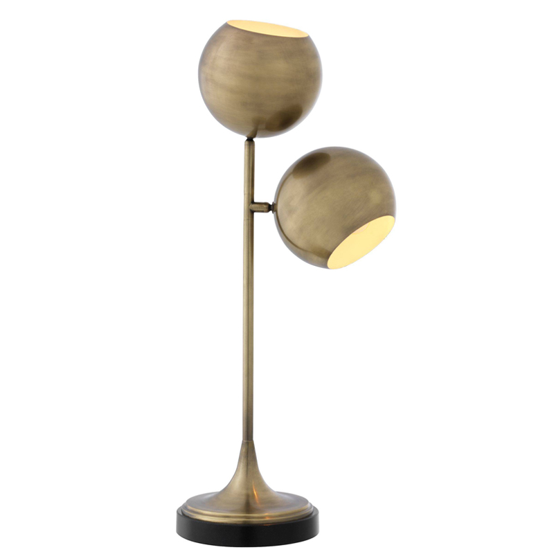 Настольная лампа Eichholtz Table Lamp Compton brass Латунь Античная полированная Черный в Ульяновске | Loft Concept 