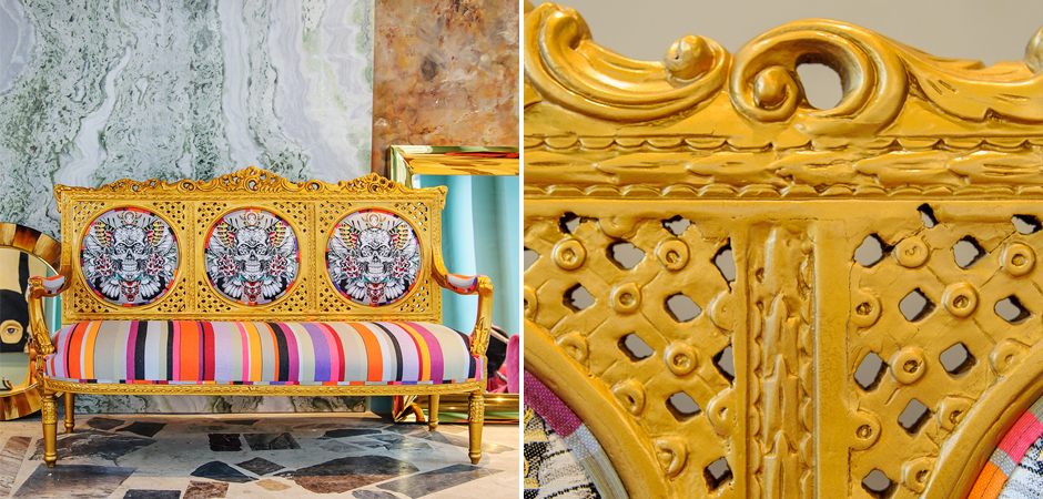 Диван Fusion Jacquard антикварный - фото №3