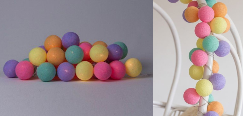 Гирлянда хлопковые фонарики Сotton Ball Ice Cream - Loft-Concept в Ульяновске