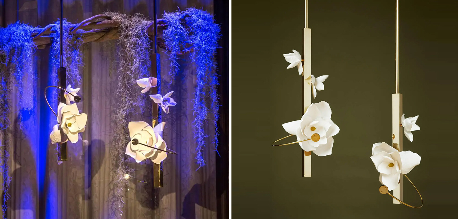 Подвесной Светильник Белый Цветок Lure Pendant by PELLE II - фото