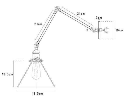 Бра Gloce Cone Shade Loft Industrial Red в Ульяновске