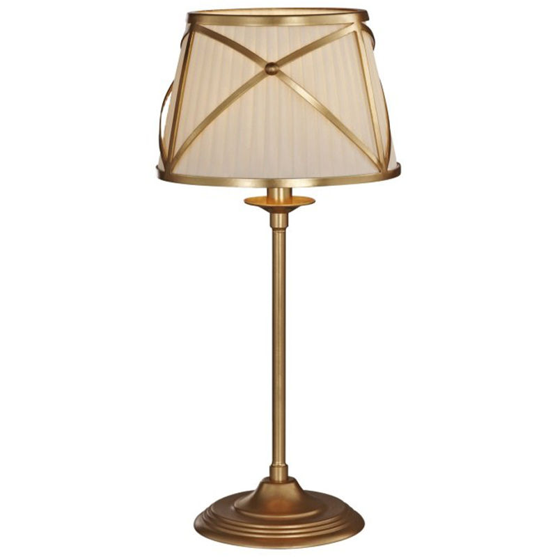 Настольная лампа с абажуром Provence Lampshade Light Gold Table Lamp Золотой Бежевый в Ульяновске | Loft Concept 