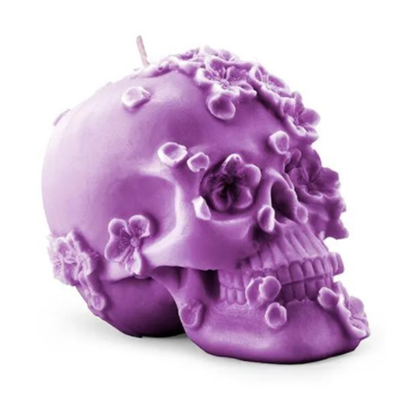 Свеча Purple Flowers Skull Пурпурный в Ульяновске | Loft Concept 