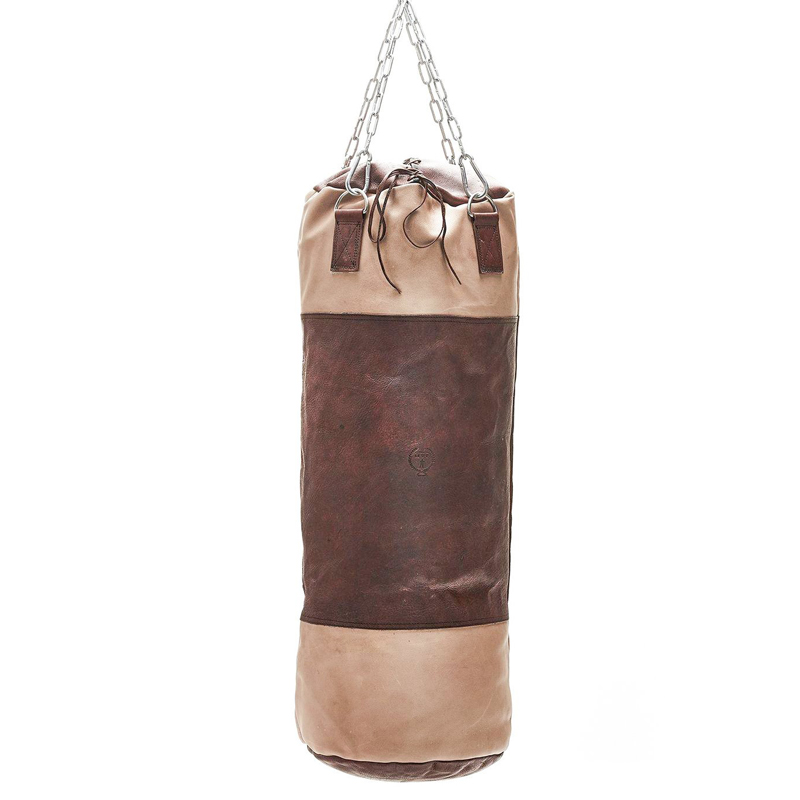 Боксерская груша BROWN LEATHER HEAVY PUNCHING BAG Коричневый Бежевый в Ульяновске | Loft Concept 