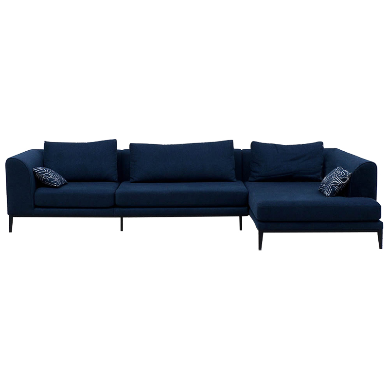 Угловой диван Ferguson Deep Blue Sofa Темно-синий в Ульяновске | Loft Concept 