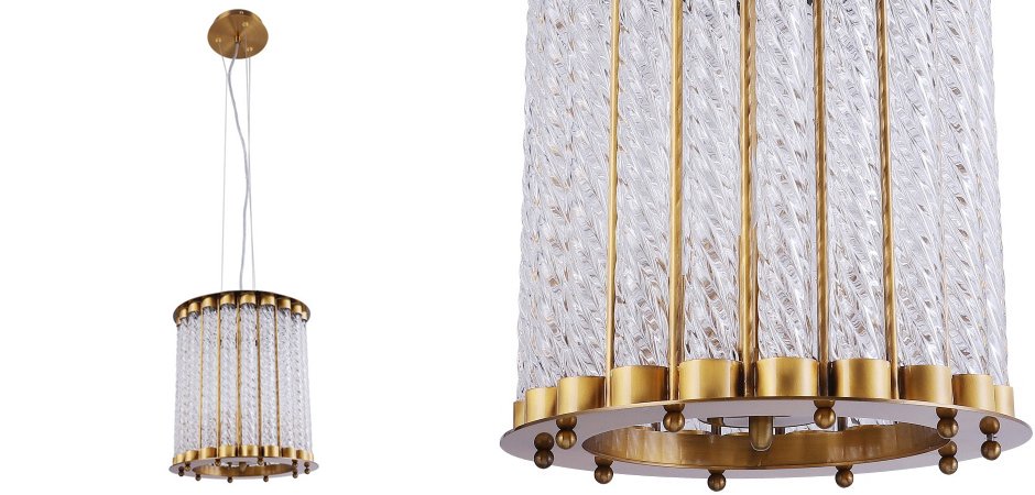Люстра Glass Spirals Cylinder Люстра Glass Spirals Cylinder - Loft-Concept в Ульяновске
