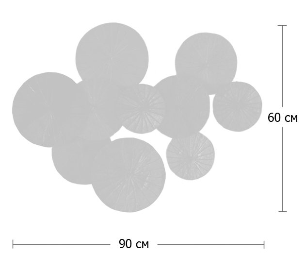 Арт-объект Disc wall art Lotus leaves в Ульяновске