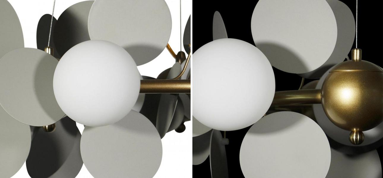 Люстра MATISSE Chandelier circle Gray диаметр 70 - фото