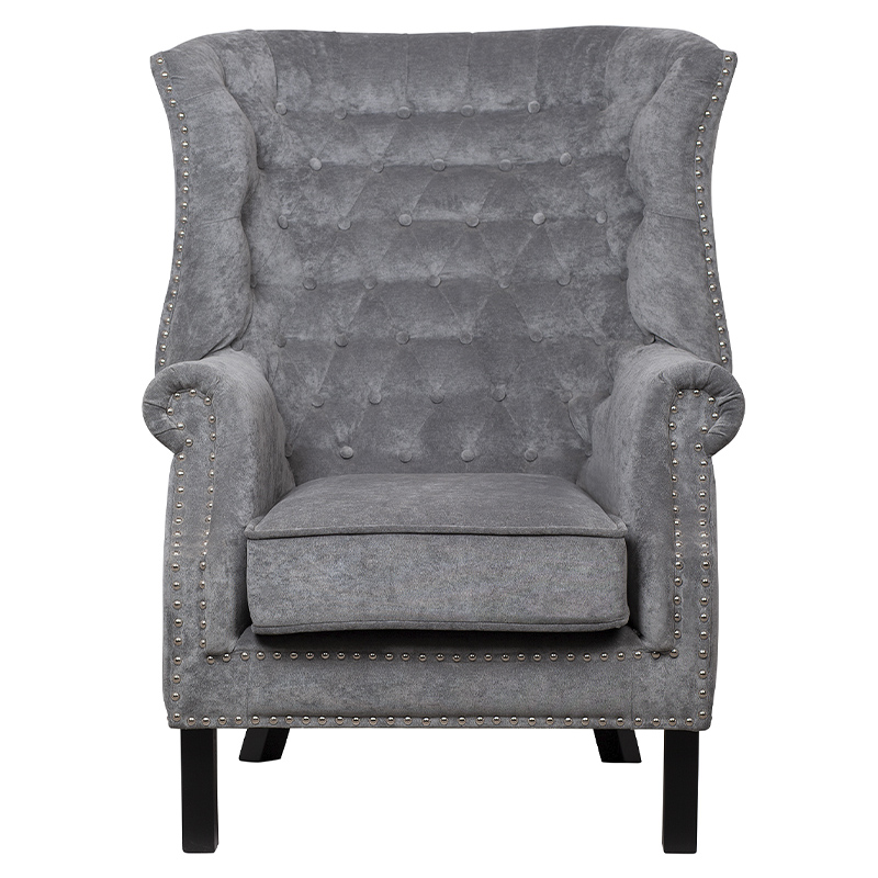 Кресло Charlie Armchair grey velour Серый в Ульяновске | Loft Concept 