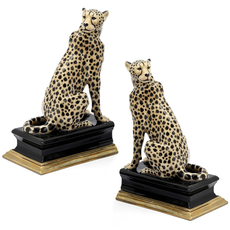 Держатель для книг BOOKEND CHEETAH Черный Золотой Бежевый в Ульяновске | Loft Concept 