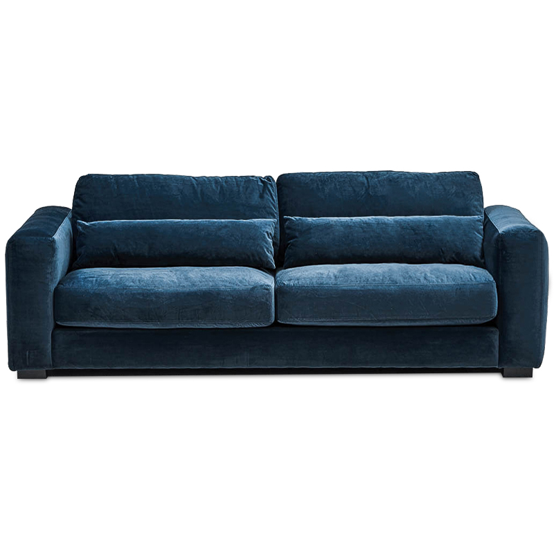 Диван Kleber Sofa blue Темно-синий Черный в Ульяновске | Loft Concept 