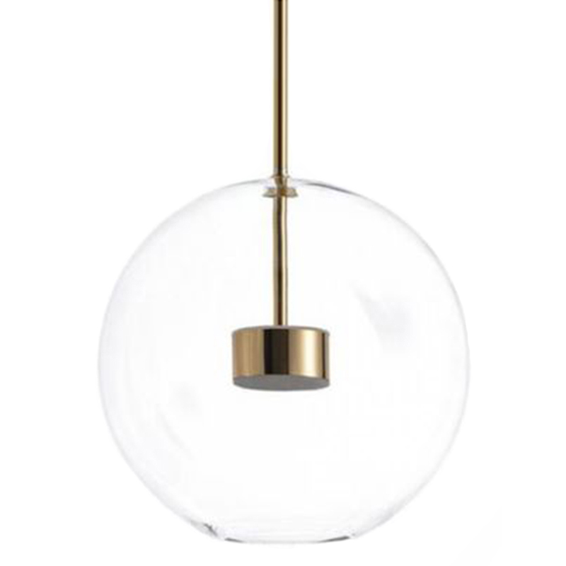 Подвесной Светильник Giopato & Coombes Bollr Pendant BUBBLE LAMP 1 шар золото Белый Золотой Прозрачное Стекло в Ульяновске | Loft Concept 