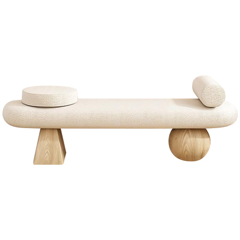 Банкетка Hollie Wooden Forms Bench Бежевый Древесина в Ульяновске | Loft Concept 