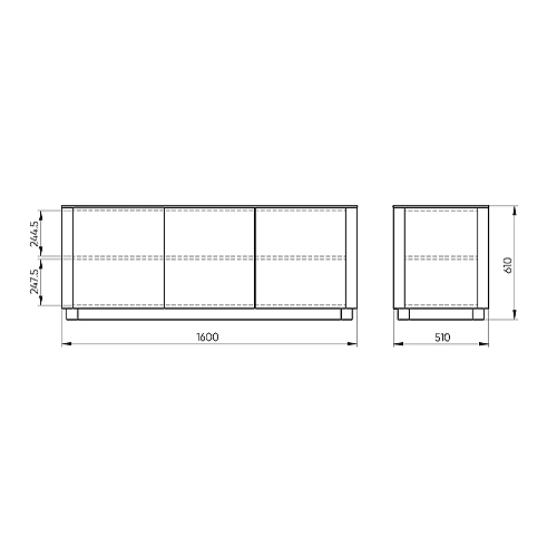 Тумба серо-бежевая с 3-мя дверцами Tammi  в Ульяновске