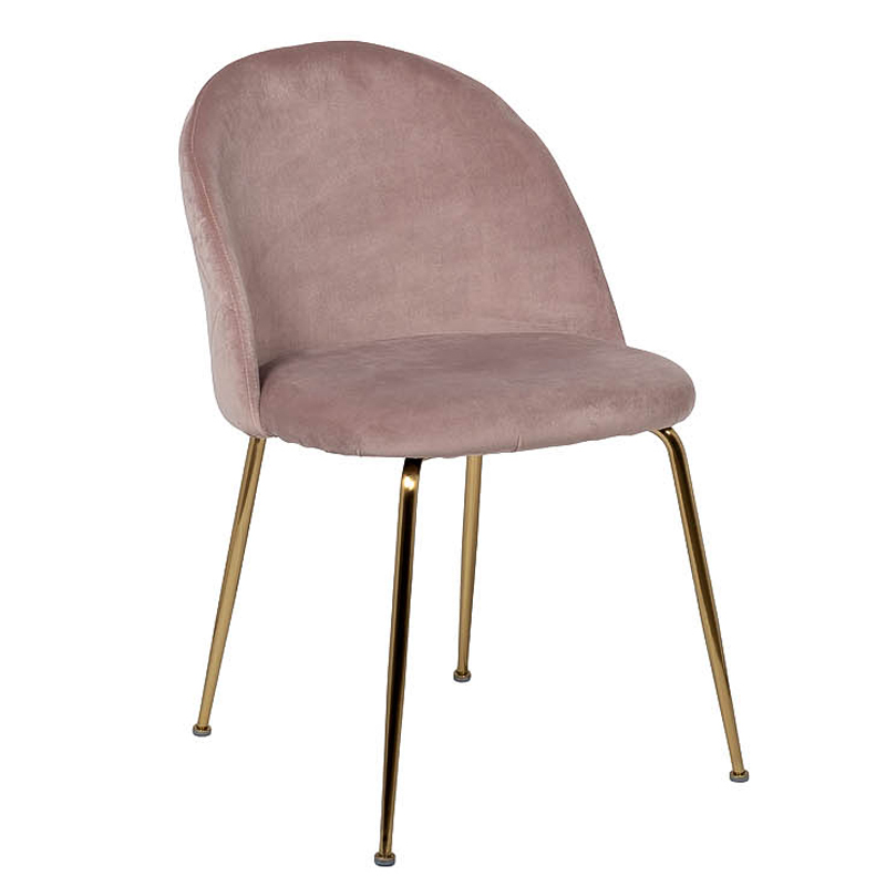 Стул Sadler Chair pink velor Розовый (Rose) Золотой в Ульяновске | Loft Concept 