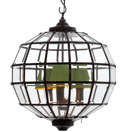 Люстра Lantern Luna Bronze S Темная бронза Прозрачный (Transparent) в Ульяновске | Loft Concept 