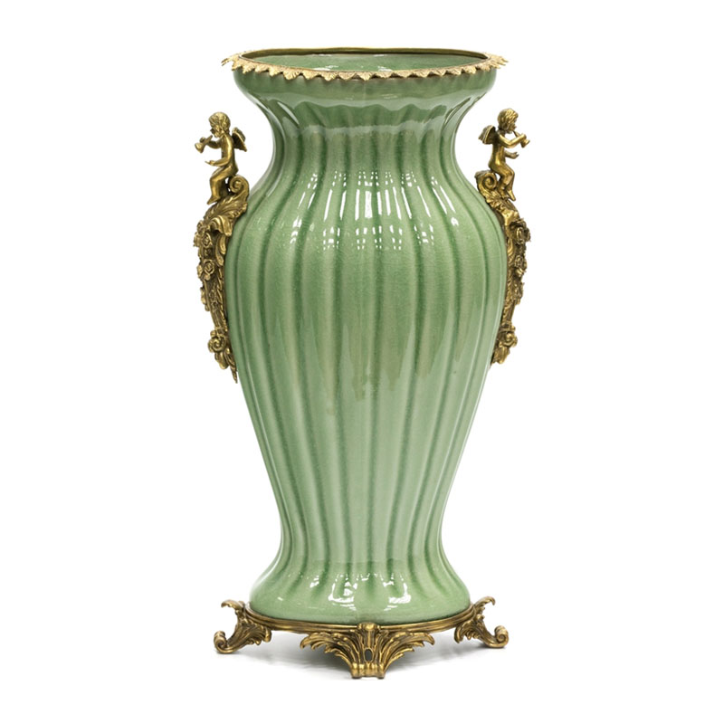 Ваза Bronze Angel Vase green Бронза Зеленый в Ульяновске | Loft Concept 