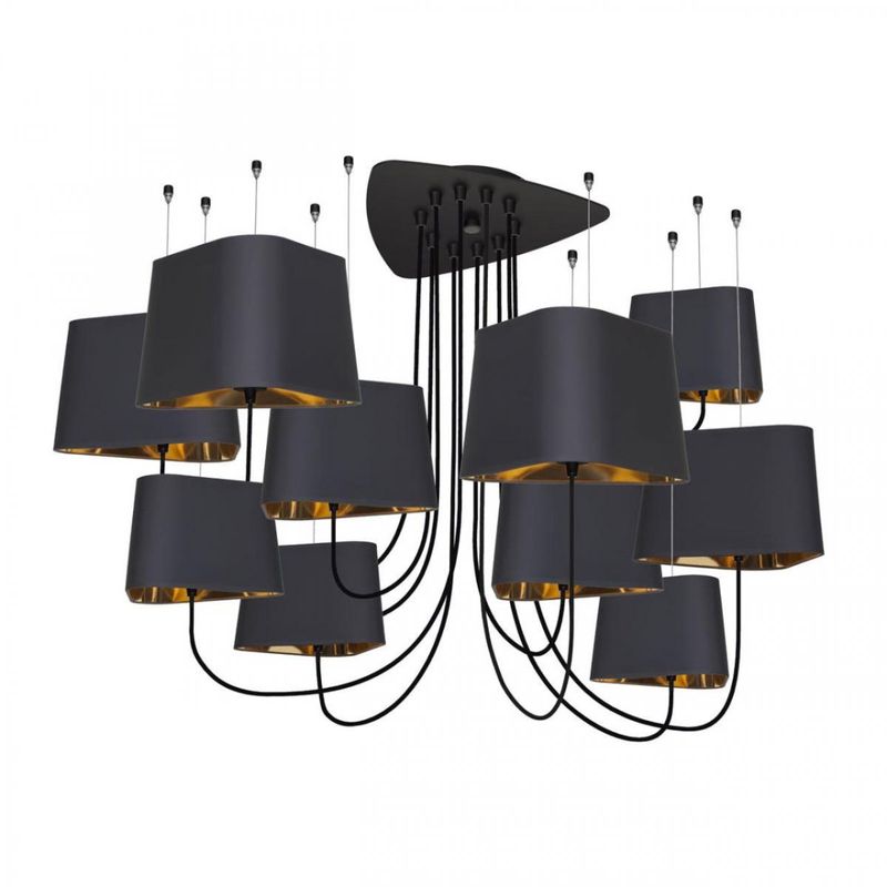 Люстра Designheure Lighting Black Grand Nuage10 плафонов Черный Золотой в Ульяновске | Loft Concept 