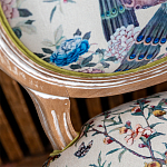 Барный стул из массива бука с изображением птиц и цветов  Beige Green Chinoiserie Garden Chair варинант исполнения - 5 | Loft Concept в Ульяновске