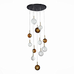 Люстра светодиодная с сферическими стеклянными плафонами Splatter варинант исполнения - 6 | Loft Concept в Ульяновске