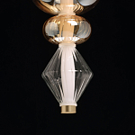 Подвесной светильник с вертикальной композицией из прозрачных и янтарных стеклянных шаров и ромбов Gabriel Scott Luna варинант исполнения - 8 | Loft Concept в Ульяновске