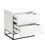 Тумба прикроватная белая с ящиками Strict Lines варинант исполнения - 3 | Loft Concept в Ульяновске