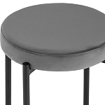 Табурет с мягким круглым сиденьем RIO Grey варинант исполнения - 4 | Loft Concept в Ульяновске