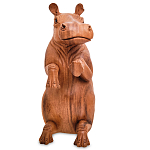 Статуэтка деревянная в виде бегемота Hippopotamus of the World варинант исполнения - 2 | Loft Concept в Ульяновске