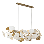 Люстра с белыми и золотистыми цветами G9 Dahlia Flowers Lamp варинант исполнения - 4 | Loft Concept в Ульяновске