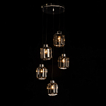 Люстра с 5-ю плафонами серого цвета Smoked Prism варинант исполнения - 3 | Loft Concept в Ульяновске