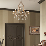 Люстра многоярусная с 12-ю лампами и стеклянными подвесками в классическом стиле Feiss варинант исполнения - 3 | Loft Concept в Ульяновске