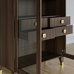 Дизайнерский шкаф витрина Elsa Dreams Walnut с 4-мя ящиками варинант исполнения - 8 | Loft Concept в Ульяновске