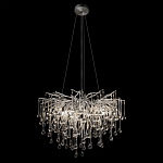 Люстра подвесная с прозрачными стеклянными подвесками в форме капель Диаметр 60 см Droplet Chandelier варинант исполнения - 11 | Loft Concept в Ульяновске