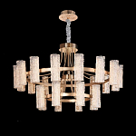 Люстра двухъярусная круглая с текстурными цилиндрическими плафонами Glimpse варинант исполнения - 9 | Loft Concept в Ульяновске