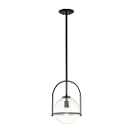 Подвесной светильник с прозрачным плафоном в форме шара в арочной подвеске Hinkley варинант исполнения - 2 | Loft Concept в Ульяновске